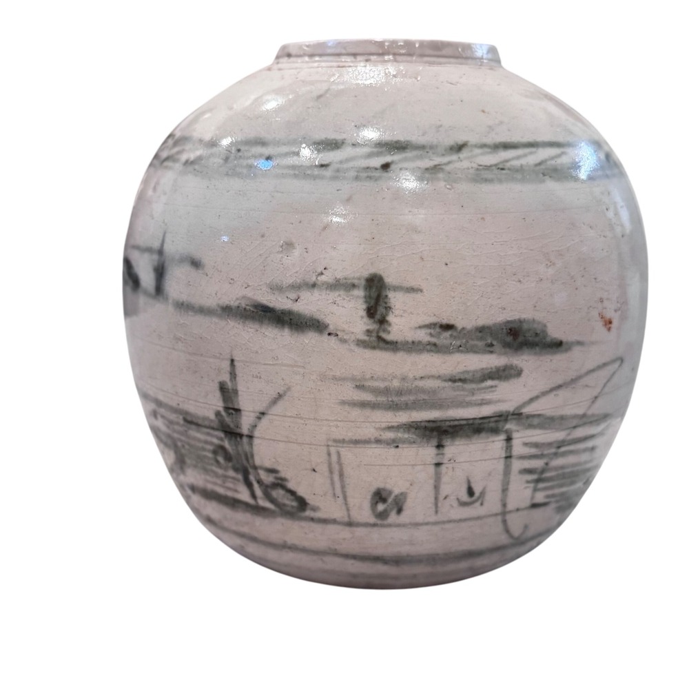 Old Asian Ginger Jar signed‎ Chinese Japanese Korean? Shiga? Preloved